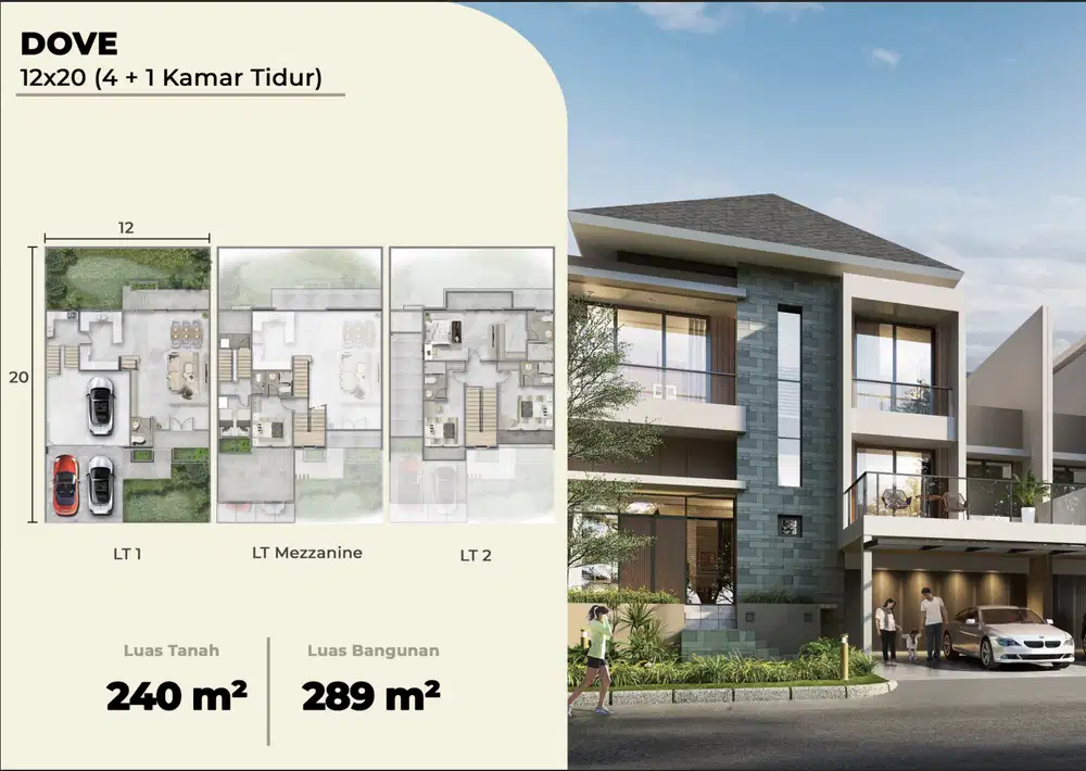 Rumah 2 Lantai Permata Hijau Residence di PIK 2