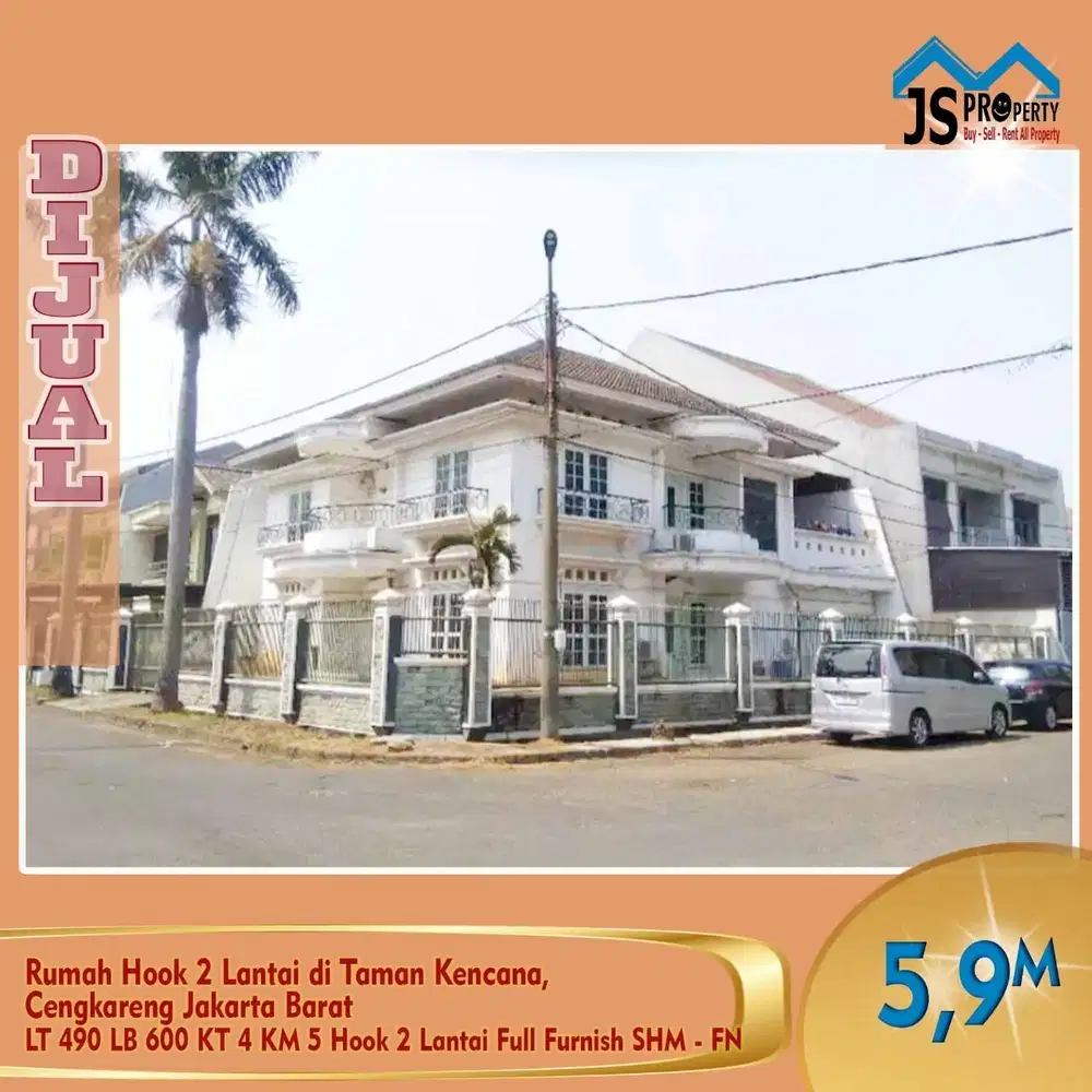 JUAL CEPAT RUMAH HOOK DI TAMAN KENCANA CENGKARENG JAKARTA BARAT