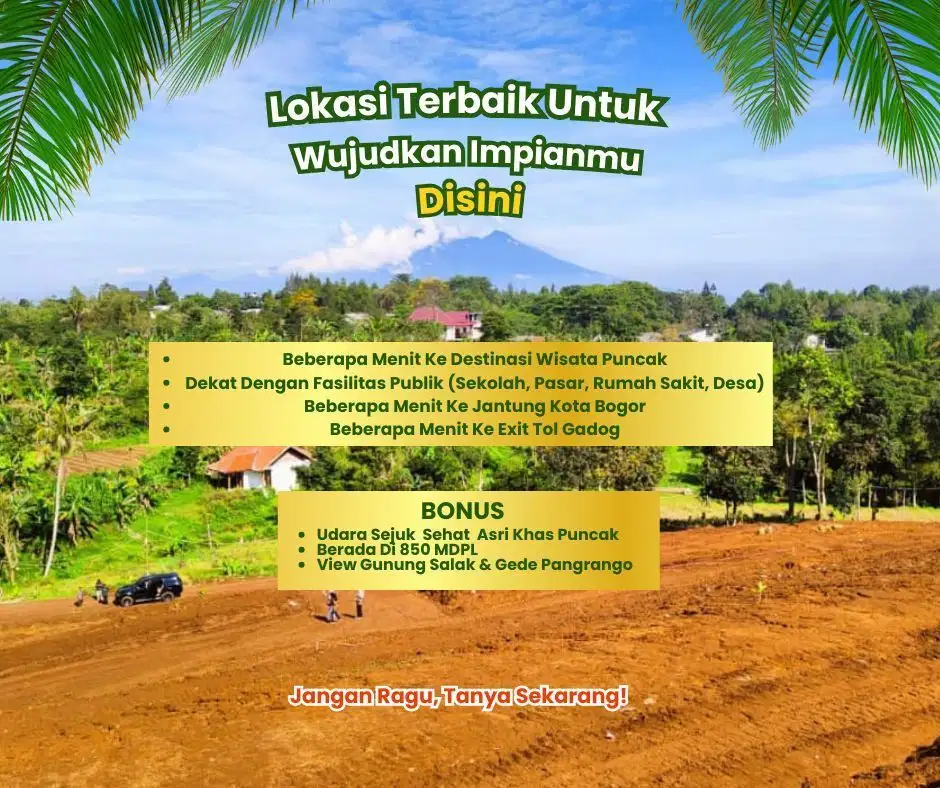 Kavling shm murah sicap bangun di cisarua puncak bogor