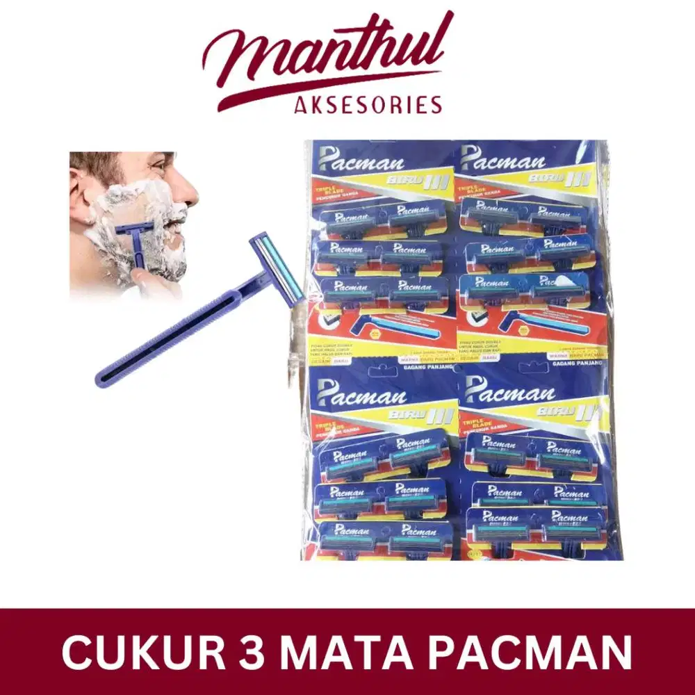 Alat Cukur Jenggot Kumis PACMAN 3 Mata