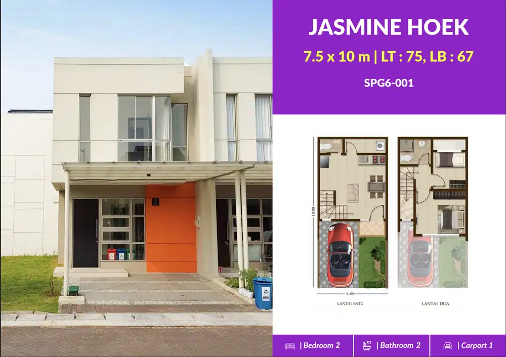 Rumah 2 Lantai hoek Cluster Springville di PIK 2