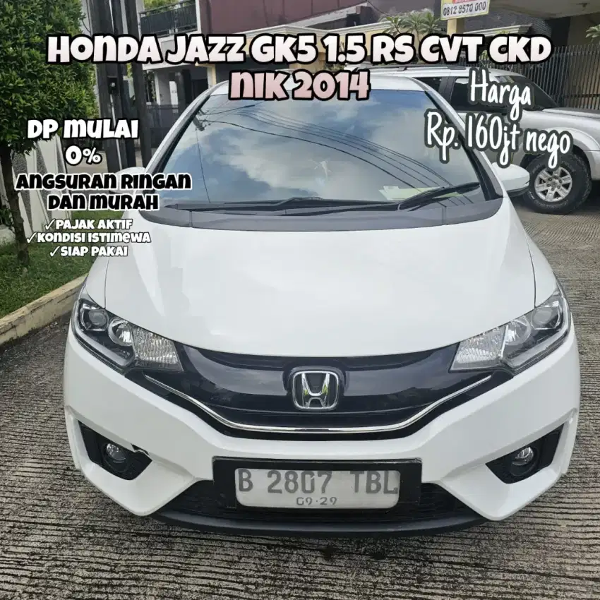 Dp 0% !! Tangan 1 dari baru Jazz rs cvt gk5 2014 wrn putih