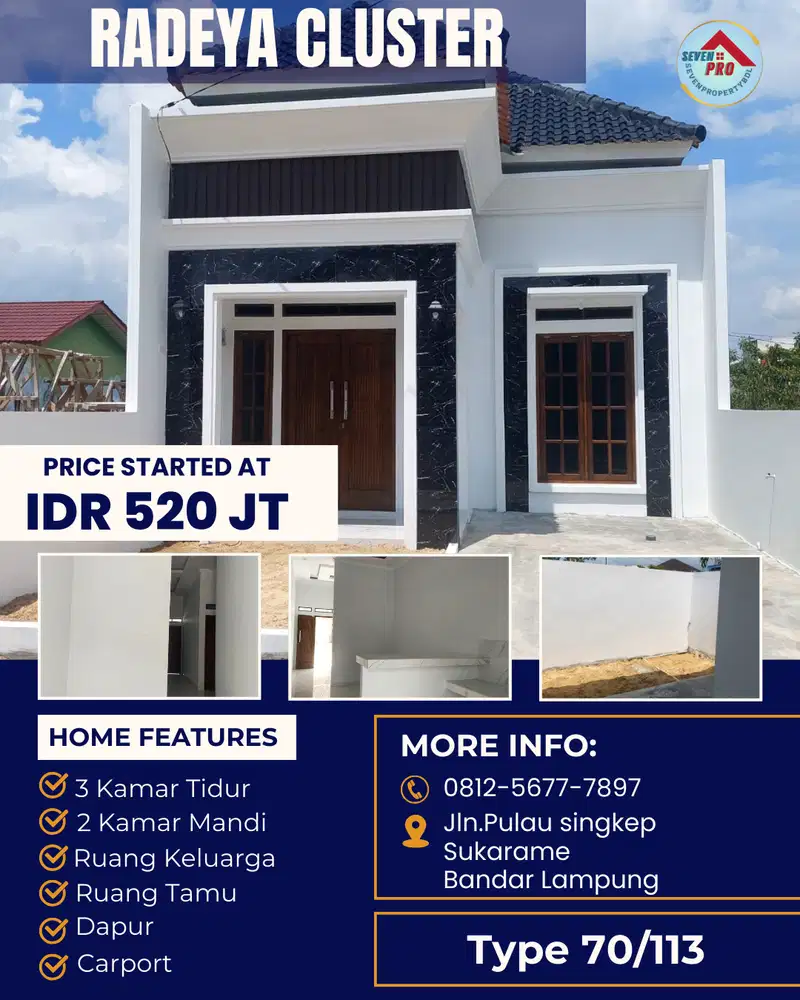 RUMAH CLUSTER EKSKLUSIF LOKASI STRATEGIS