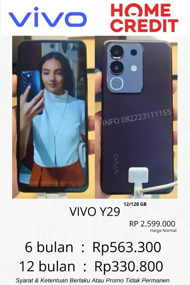 Vivo Y29 PROMO cicilan free DP bunga ringan