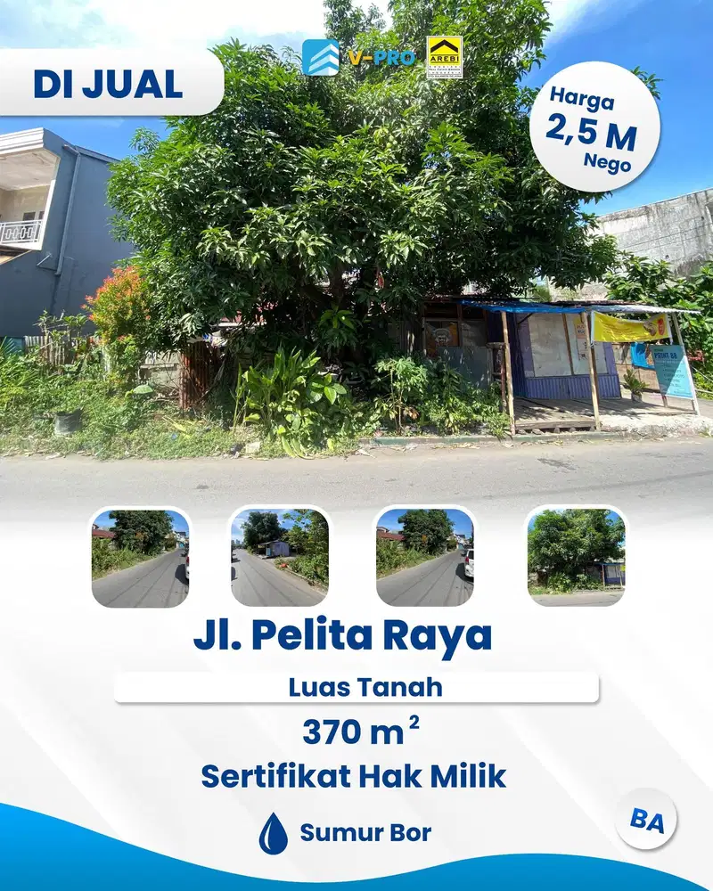 DIJUAL TANAH JALAN PELITA MAKASSAR GIGIT JALAN, PELITA RAYA