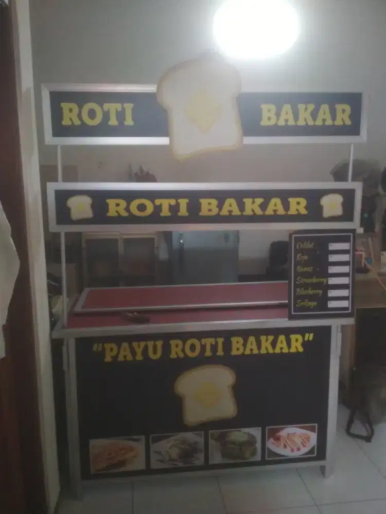 meja lipat usaha roti bakar