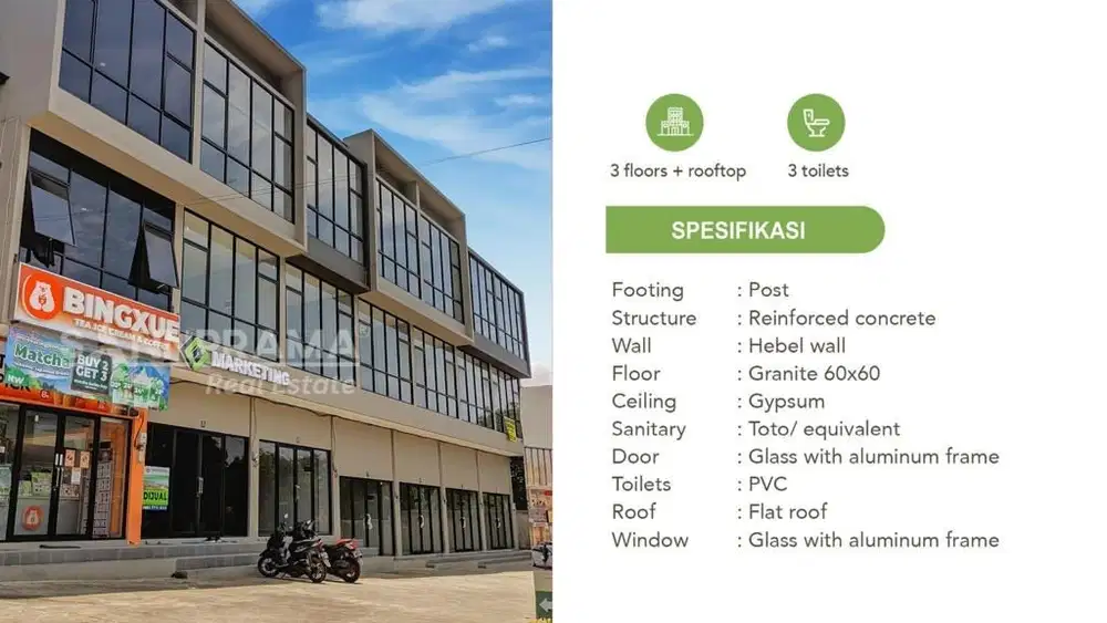 RUKO READY STOK 2MAN DI PINGGIR JALAN MUHTAR SAWA