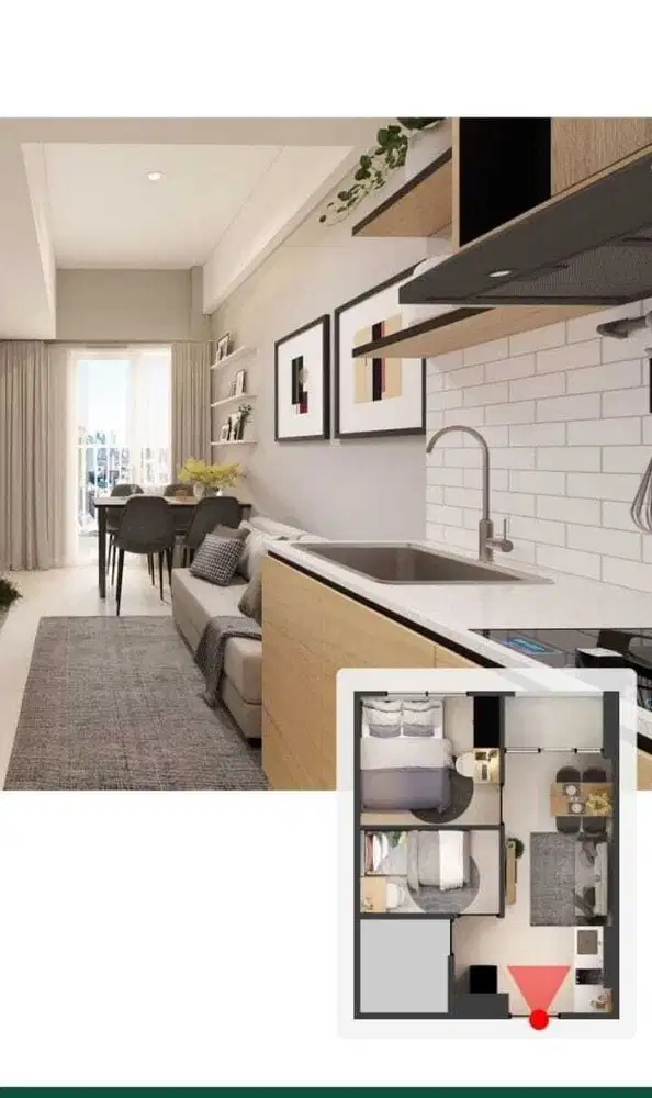 Apartment 1BR konsep TOD jakarta