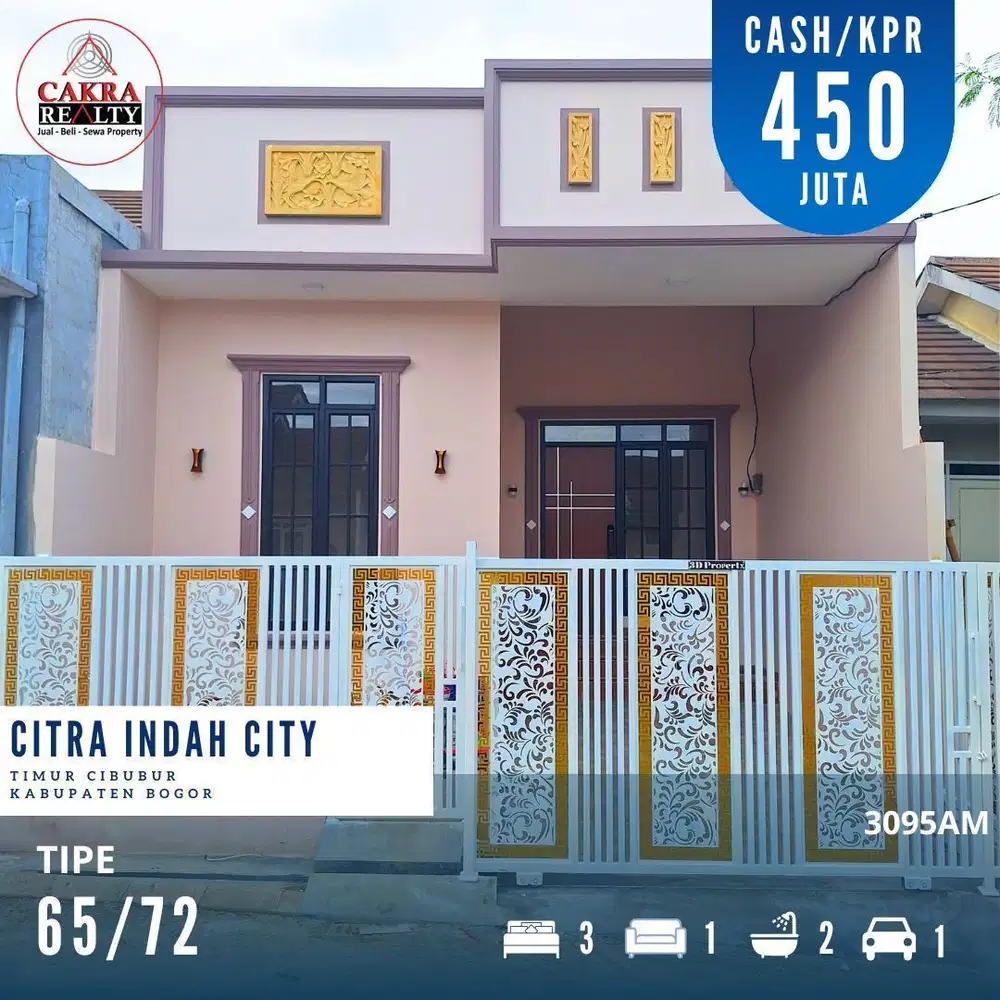 Dijual rumah dicitra indah city bogor rumah siap huni full renovasi