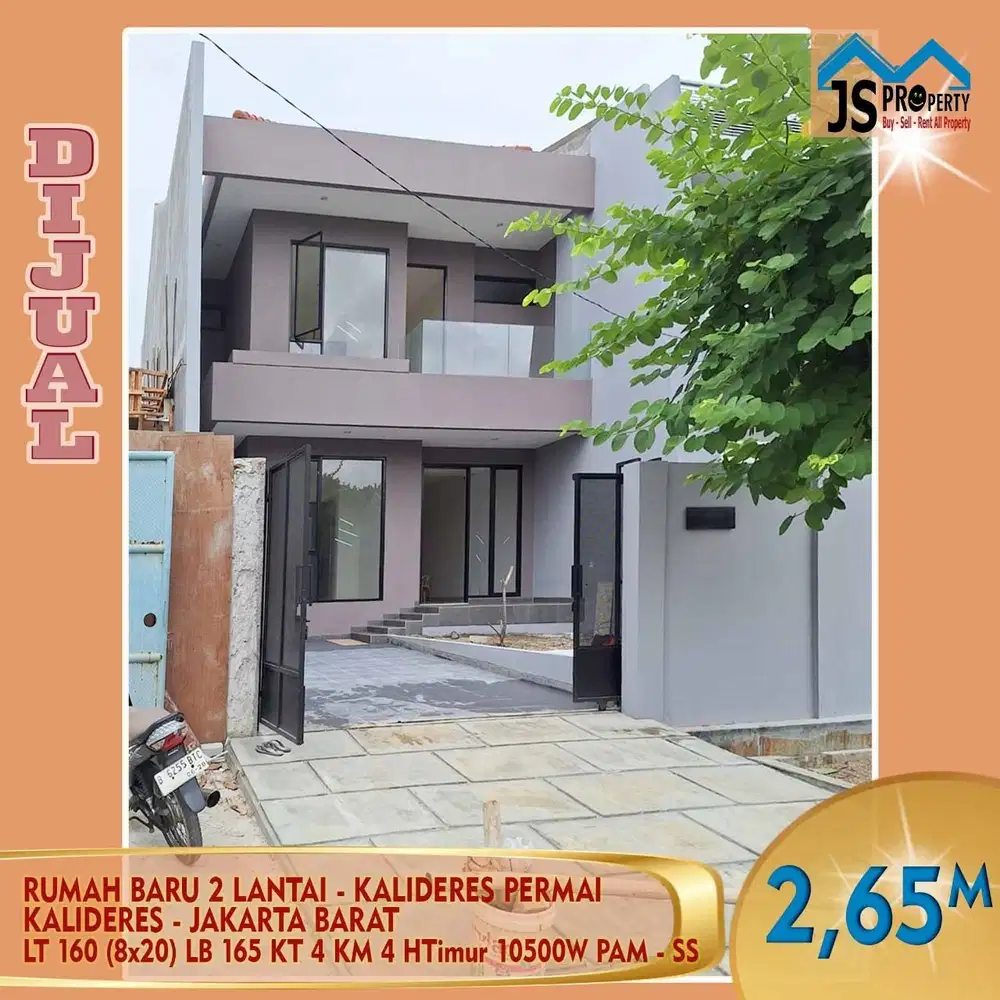 DIJUAL MURAH RUMAH BARU 2 LANTAI KALIDERES PERMAI JAKARTA BARAT