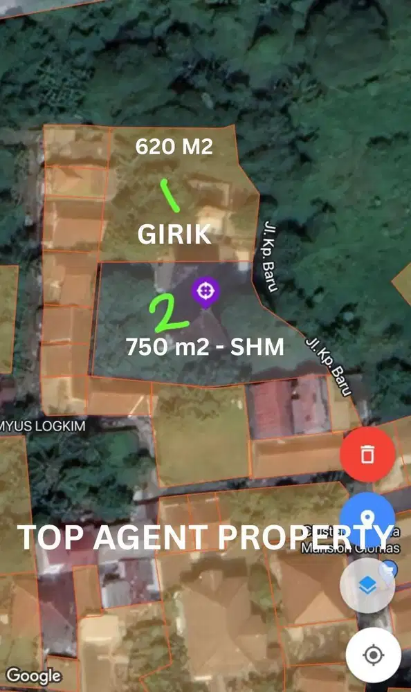 JUAL TANAH KAVLING, JL. KAMPUNG BARU, SUKAMAKMUR, CIOMAS, KAB. BOGOR