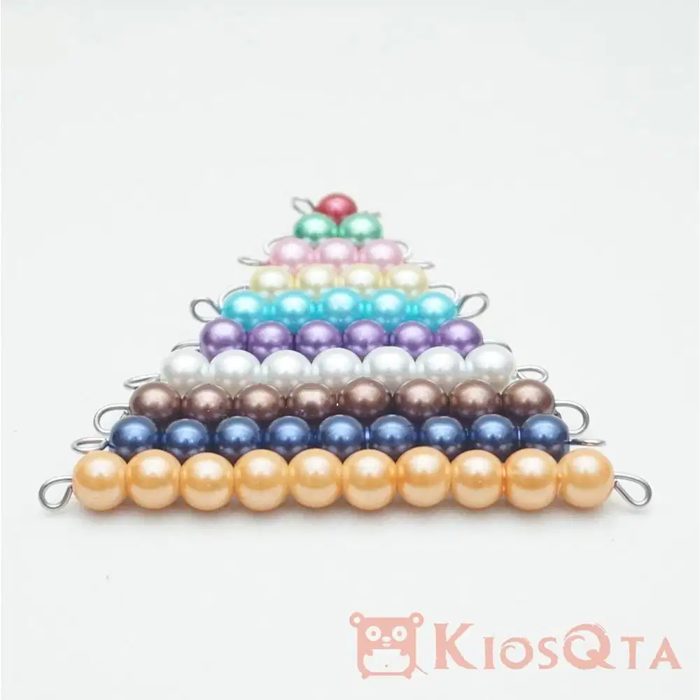 Montessori short bead stairs beads montessori satuan 1-10 /  ten bar