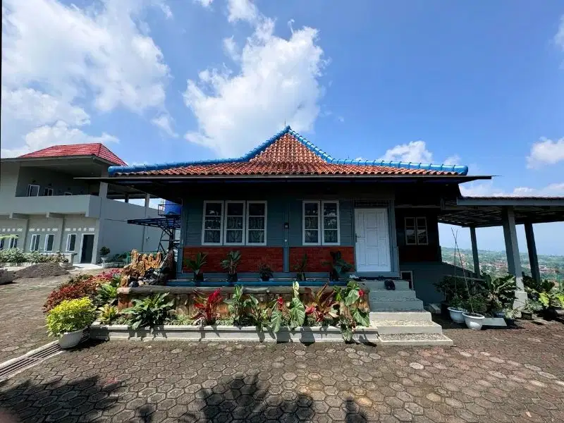 VILLA ASRI DAN KEBUN LUAS DENGAN VIEW GUNUNG DAN SUNGAI