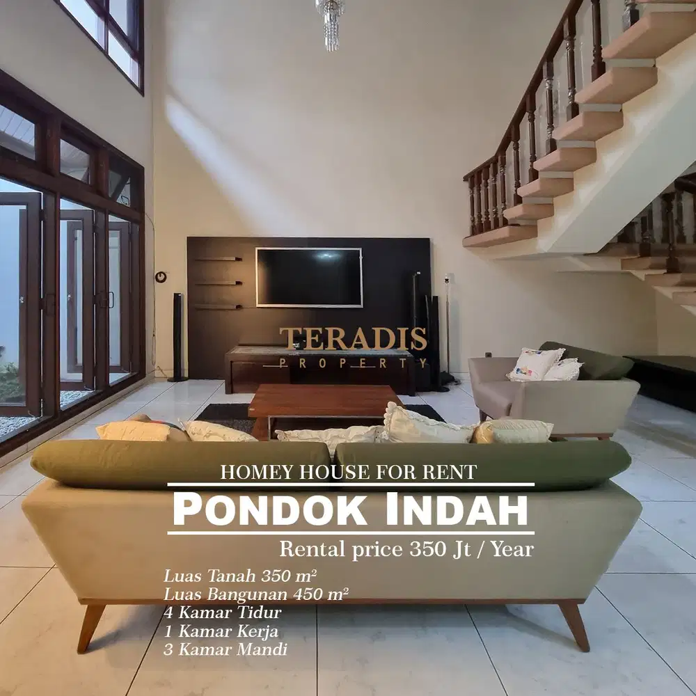 HOMEY HOUSE FOR RENT PONDOK INDAH