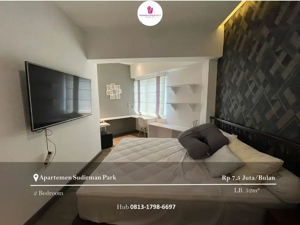 Disewakan Apartement Sudirman Park 2BR Full Furnished Lantai Tinggi