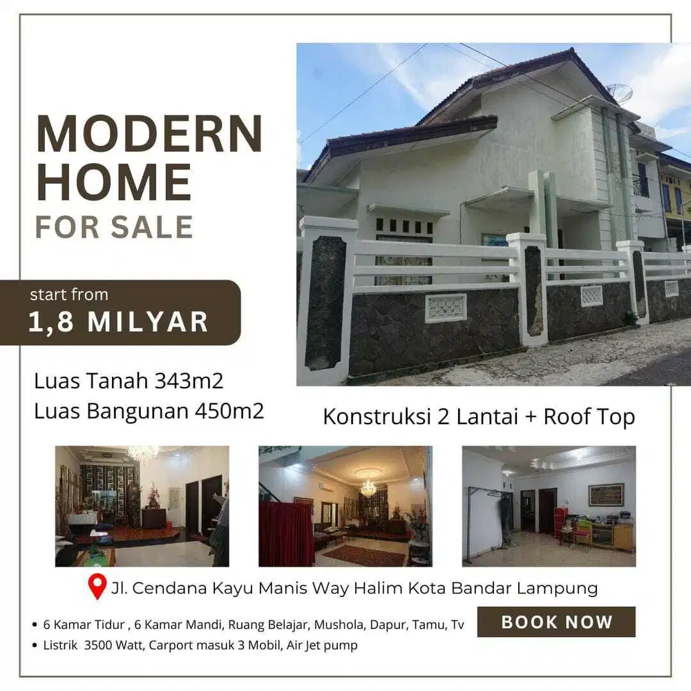 RUMAH MEWAH MURAH DI WAY HALIM BANDAR LAMPUNG