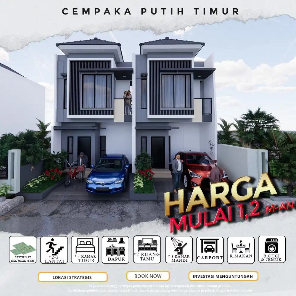 Rumah Baru Minimalis daerah Cempaka Putih Timur