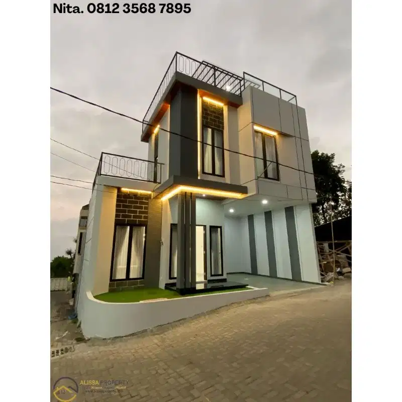 Villa Private Pool Siap Huni Full Furniture Kawasan Wisata Batu