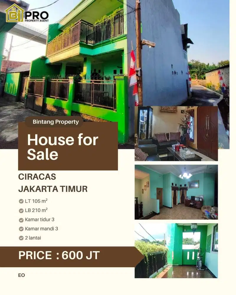 Rumah luas di Ciracas Jakarta Timur