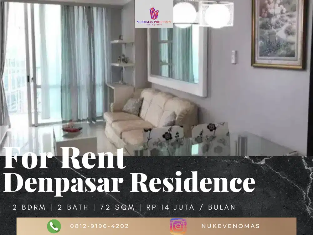Disewakan Apartement Denpasar Residence 2 Bedrooms Full Furnished