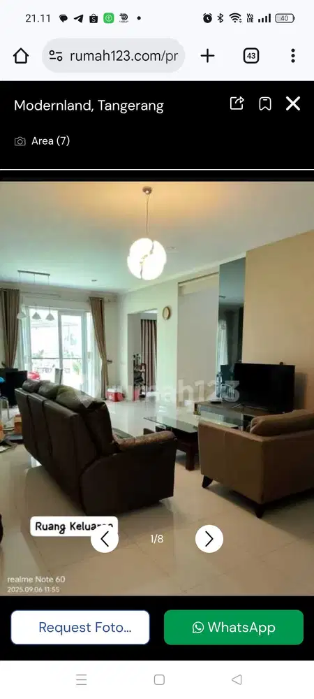 Rumah Rapi Premier Park Modernland Kota Tangerang