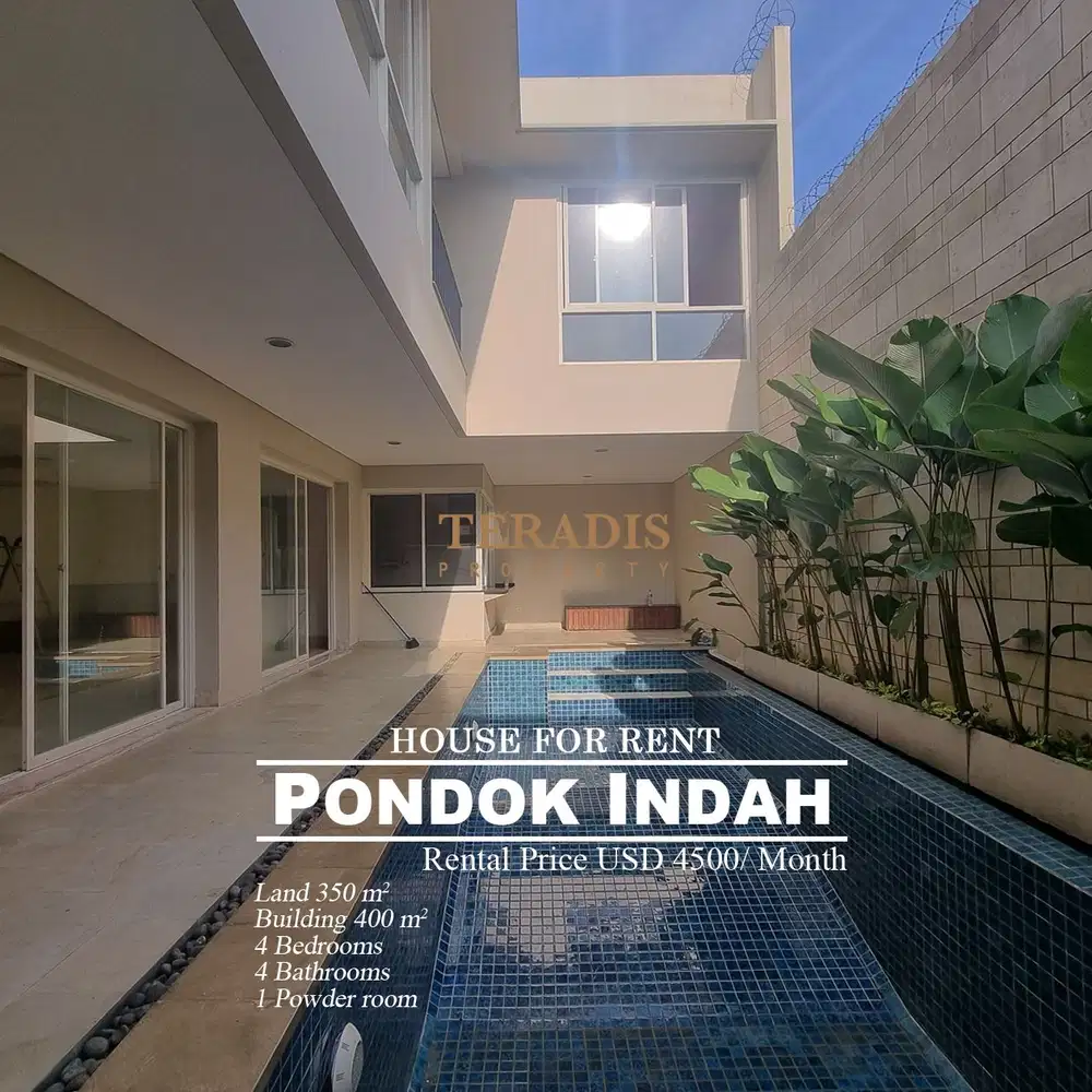 DISEWAKAN RUMAH DIKAWASAN PONDOK INDAH