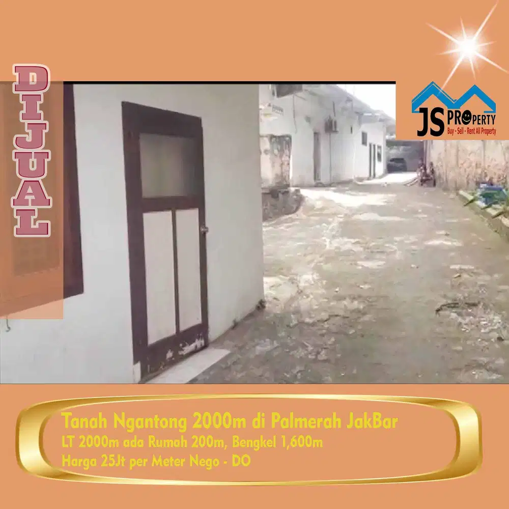 DIJUAL Tanah Ngantong 2000m di Palmerah JakBar - DO