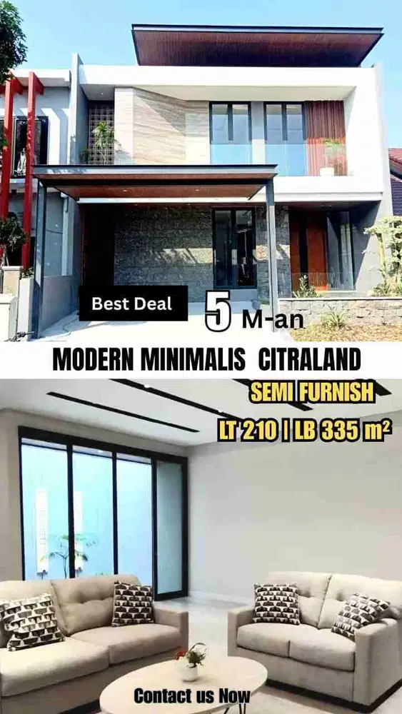 dijual rumah mewah Woodland citraland baru gress