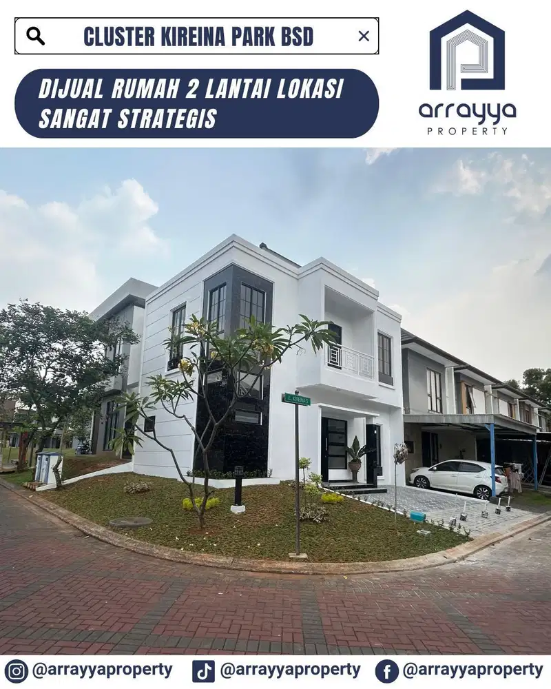 RUMAH HOOK 2 LANTAI CLUSTER KIREINA PARK BSD .HRB174.