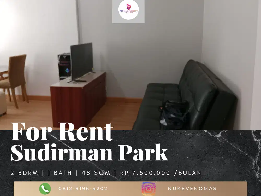 Disewakan Apartement Sudirman Park 2 BR Furnished Bagus Low Floor