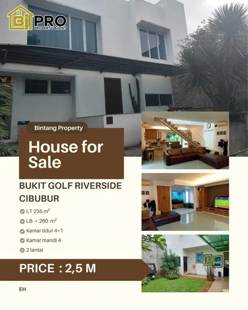 DIJUAL RUMAH DI BUKIT GOLF CIMANGGIS FULL FURNISHED NEGO
