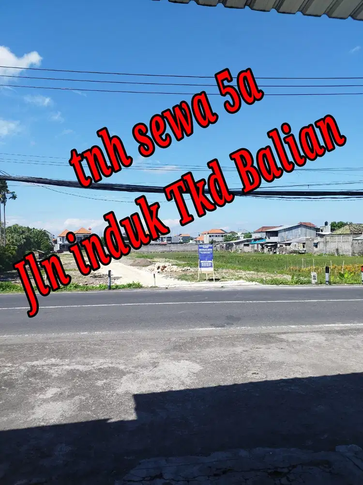 Disewakan tanah 5a di Jln induk Tukad Balian Denpasar Bali