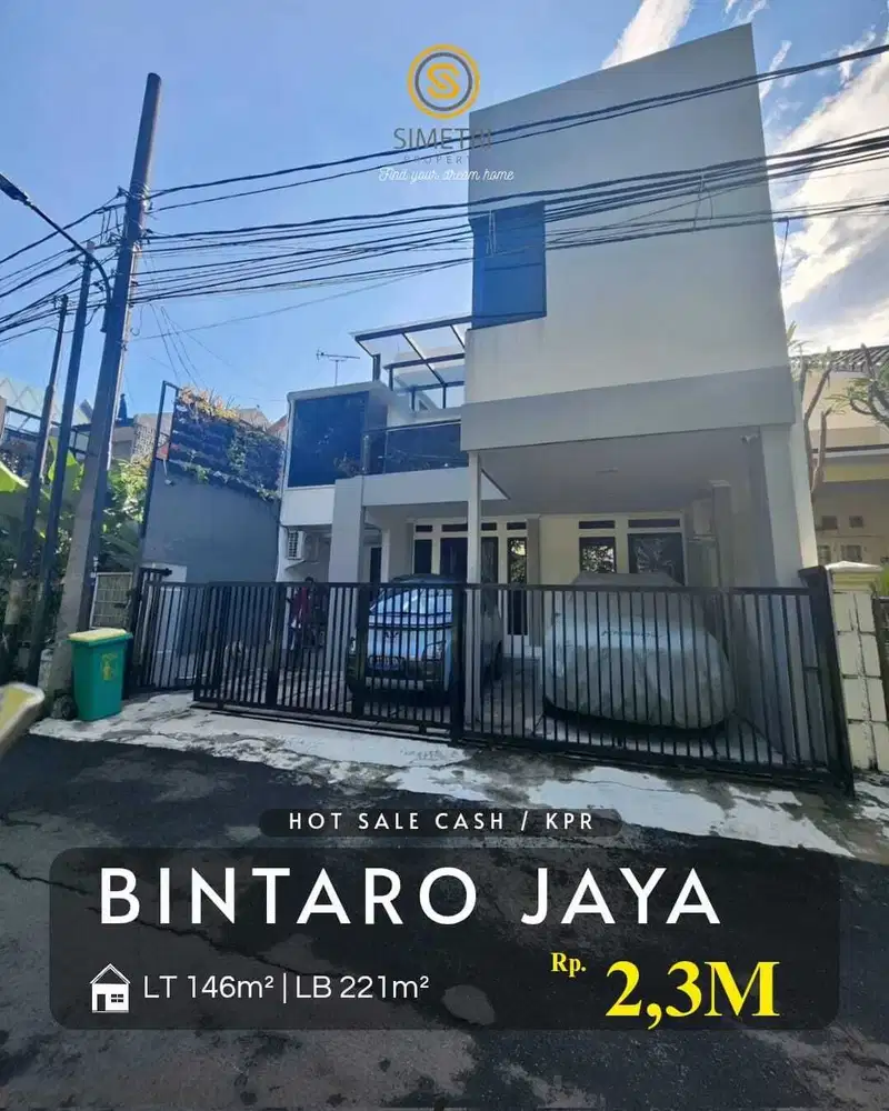 Dijual Rumah Baru Selesai Renovasi di Cucur Barat Bintaro Jaya Sektor