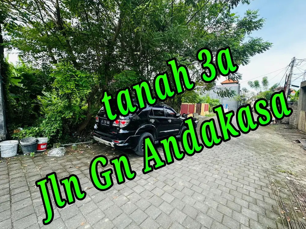 Dijual Tanah 3a di Jln Gunung Andakasa Gatsu Barat Denpasar Bali