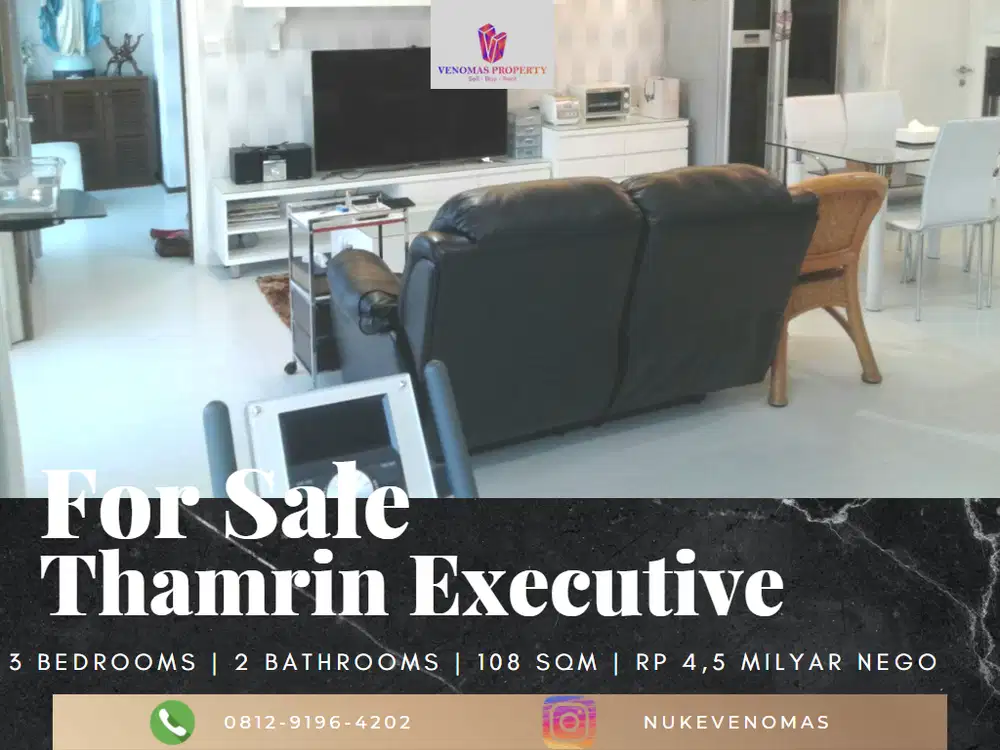 Dijual Apartemen Thamrin Executive Residence Suite A 3BR Furnished