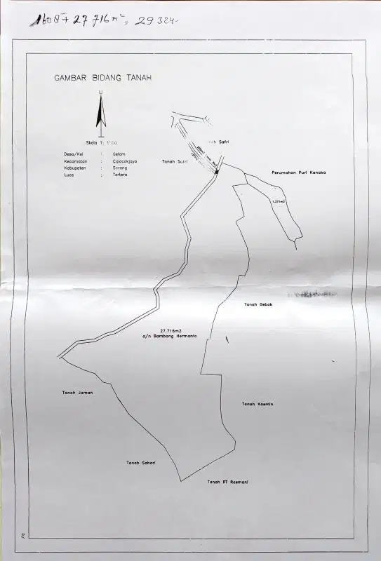 tanah buat perumahan atau yayasan deket citraland serang