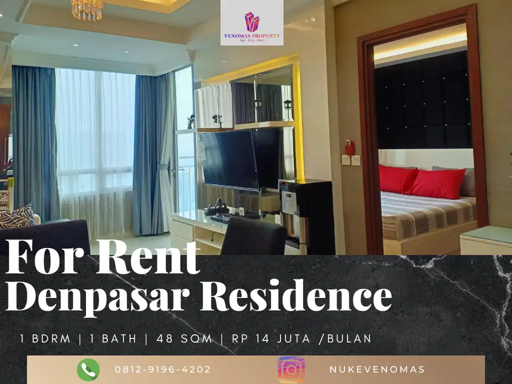 Disewakan Apartement Denpasar Residence 1 Kamar Tidur Full Furnished