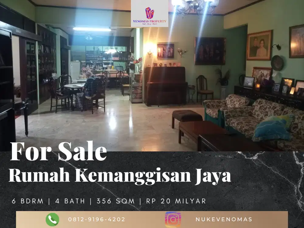 Rumah Bagus Semi Furnished SHM di Kemanggisan, Jakarta Barat