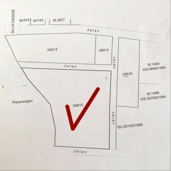 Jual Tanah Pekarangan SHM - Candi Karang - Jl. Kaliurang Km 12 Sleman