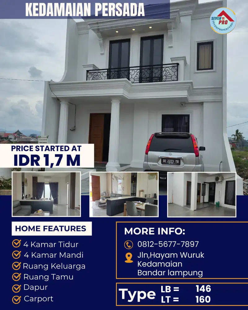 RUMAH MEWAH DUA LANTAI DI TENGAH PUSAT KOTA