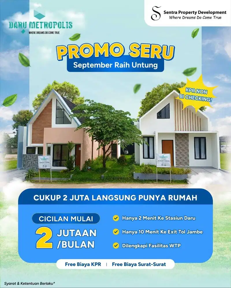 2 JUTA ALL IN KPR NON BI CHECKING