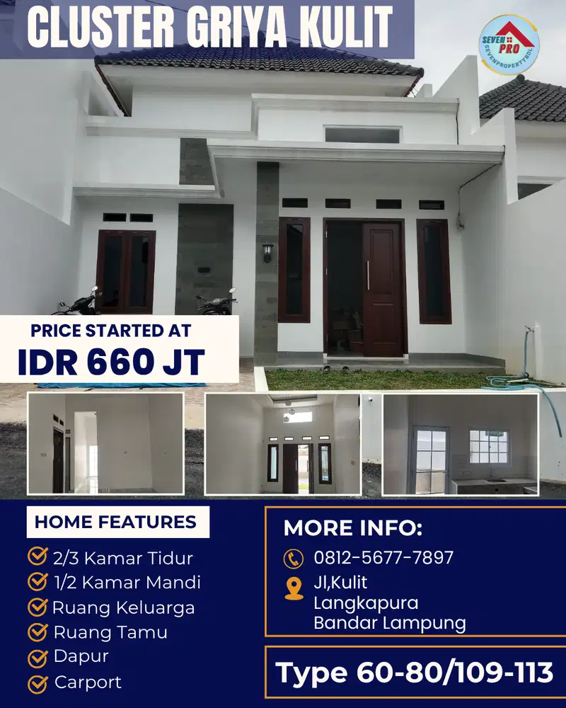 RUMAH CLUSTER MEWAH LOKASI STRATEGIS