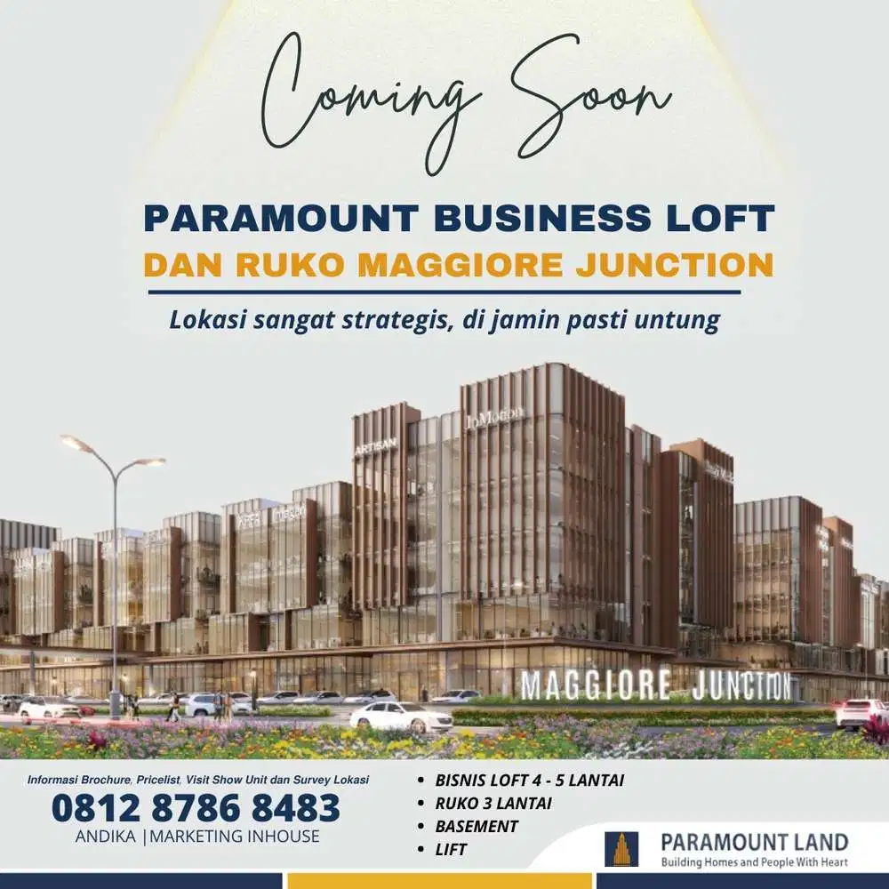 RUKO 3 LANTAI DI LOKASI STRATEGIS DAN RAMAI DI GADING SERPONG