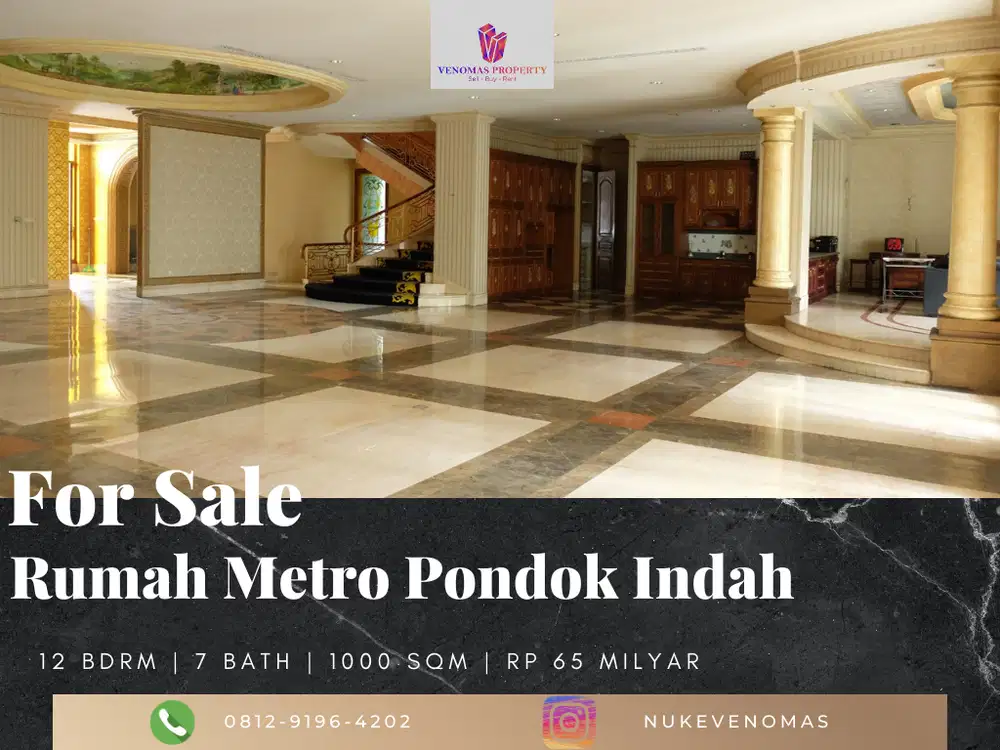 Dijual Rumah Metro Pondok Indah SHM 2 Lantai
