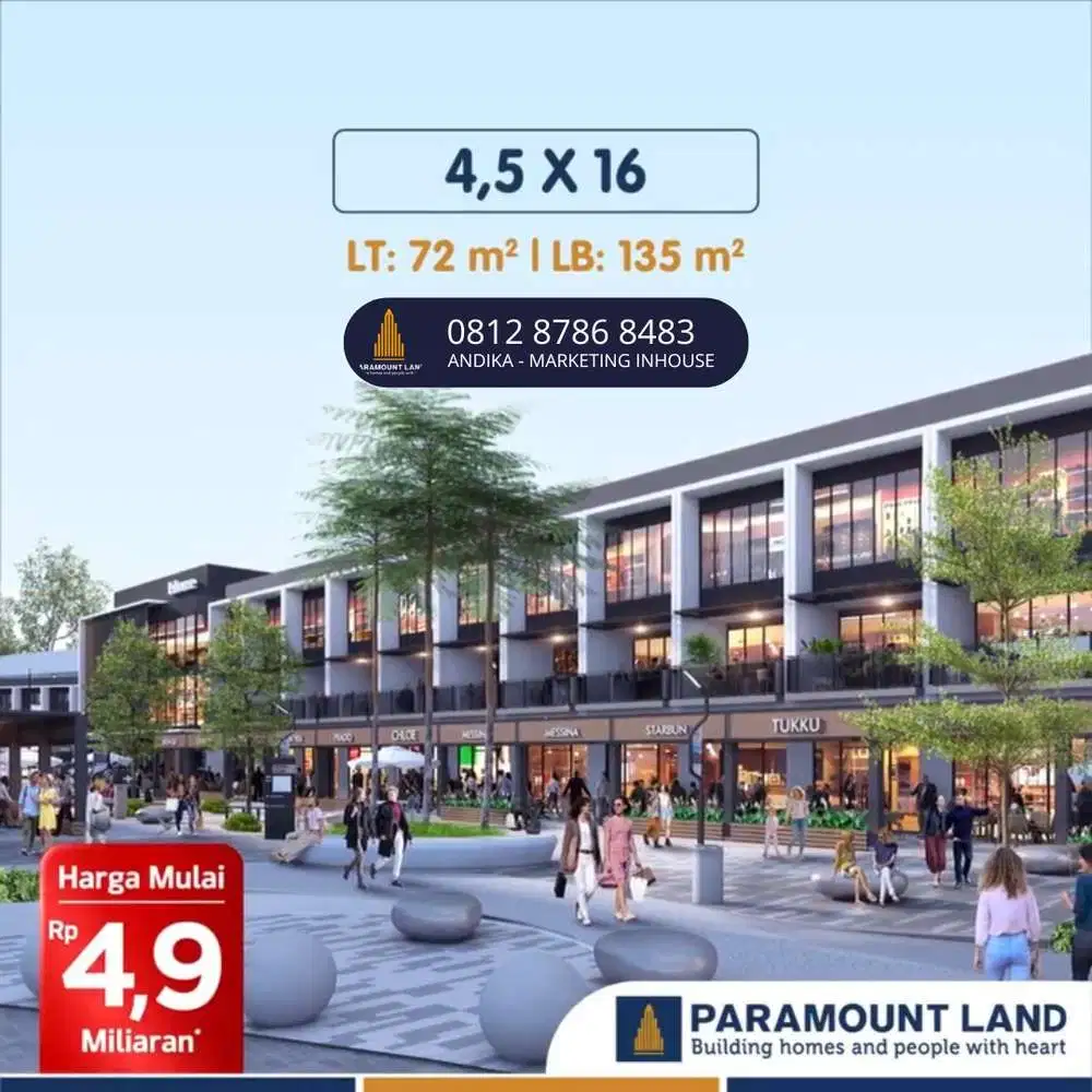 RUKO STRATEGIS HAMPTON AVENUE GADING SERPONG