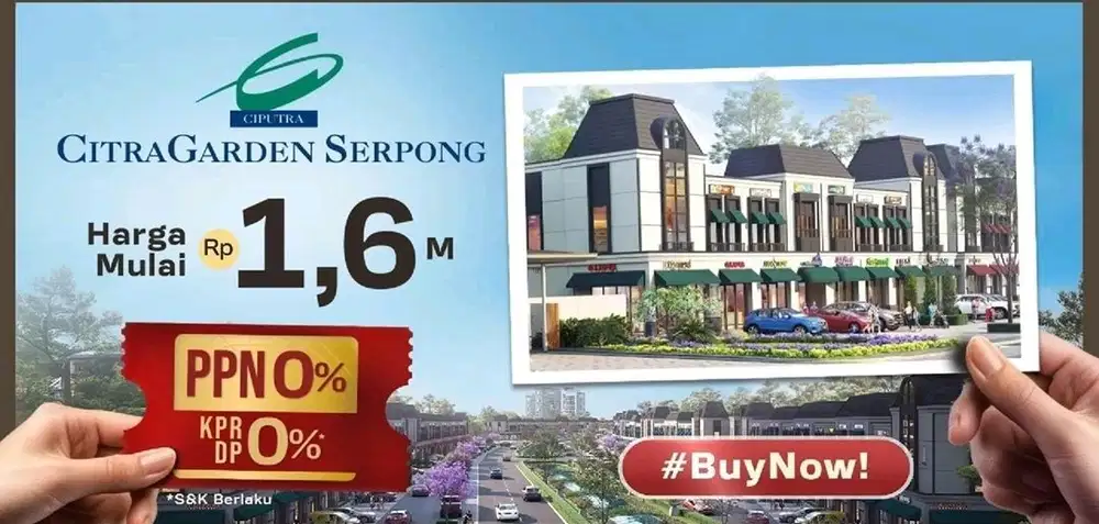 RUKO LA VALLEE CITRA GARDEN SERPONG SISA DIKIT LAGI SISA 9 UNIT SAJA