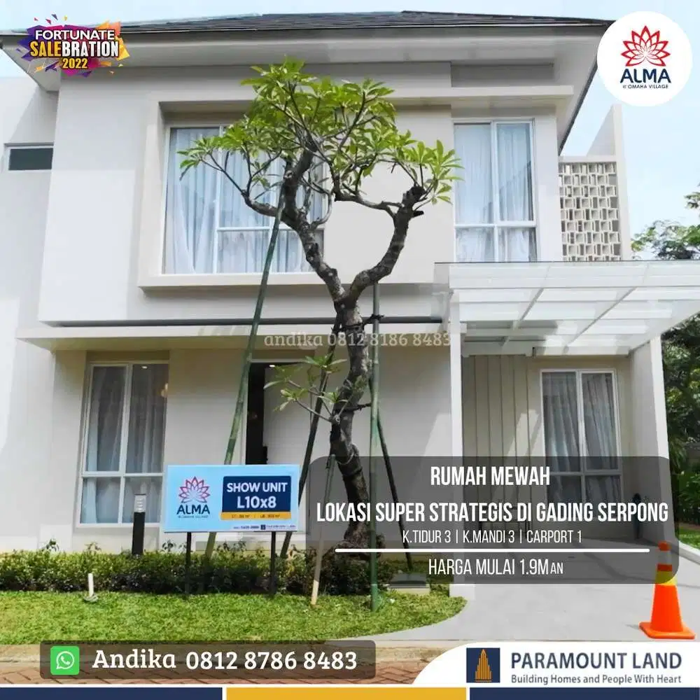 RUMAH MODERN MINIMALIS LOKASI STRATEGIS DI GADING SERPONG