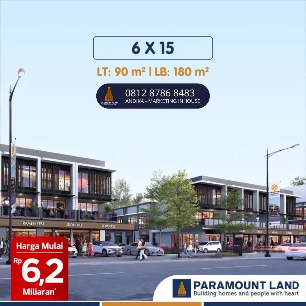 RUKO 3 LANTAI HAMPTON AVENUE LOKASI STRATEGIS DI GADING SERPONG