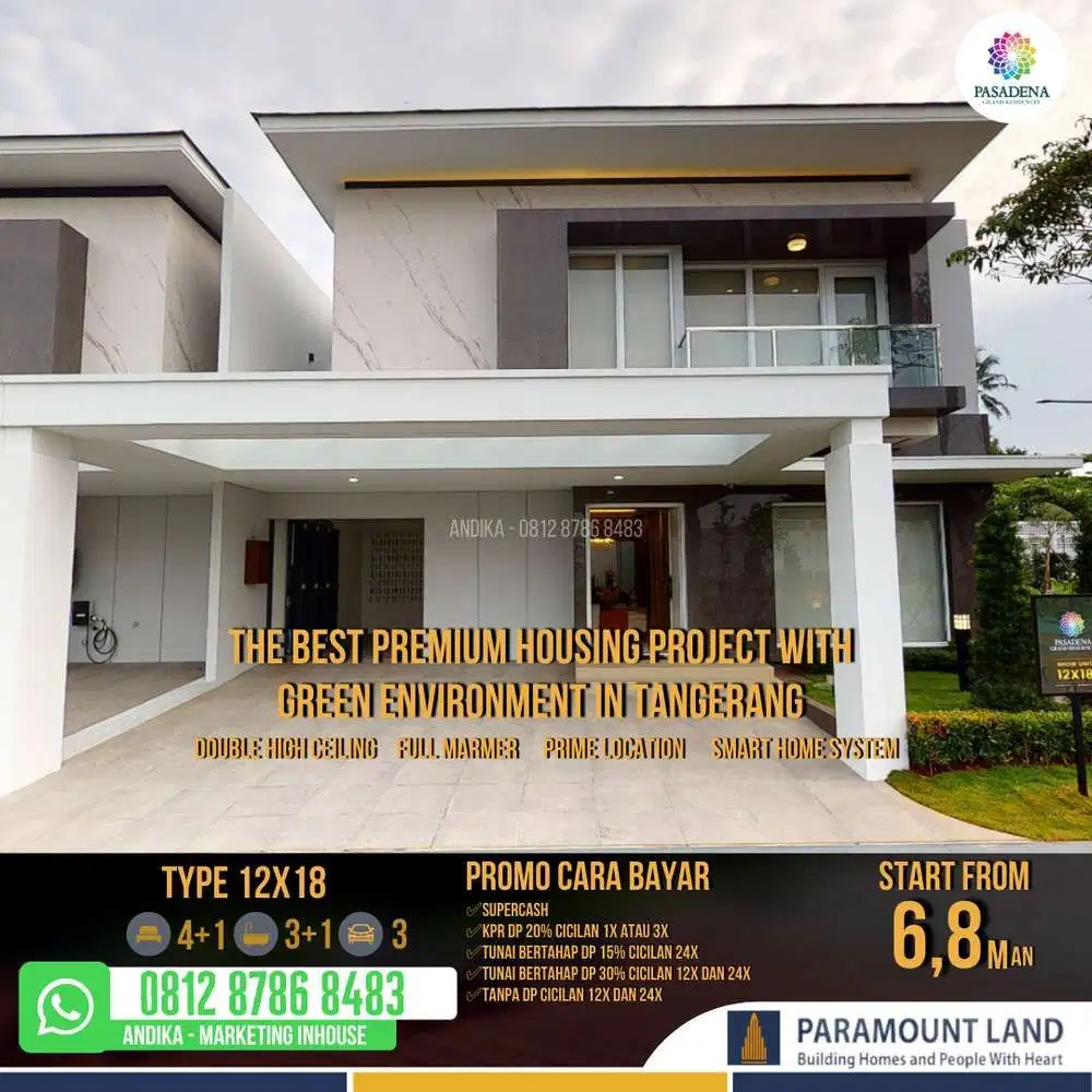 RUMAH MEWAH 2 LANTAI LEBAR 12 DI GADING SERPONG