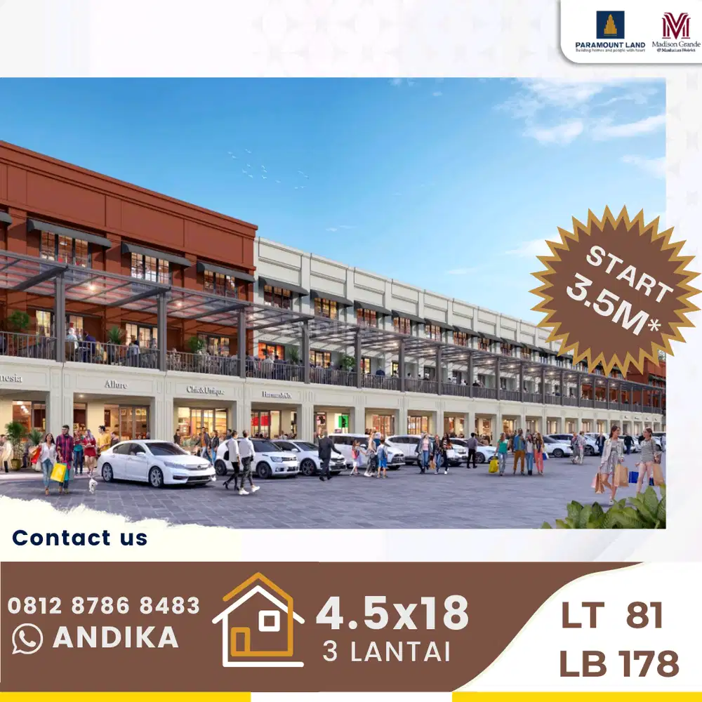 Ruko 3 Lantai Dengan Lokasi Strategis Madison Grande Gading Serpong